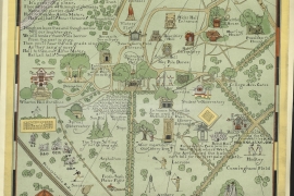 An archival map of Swarthmore College